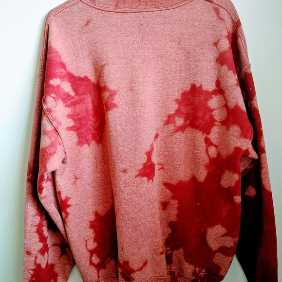 Brick Red Reverse Tie Dye Crewneck Sweatshirt - Picture 2 of 2